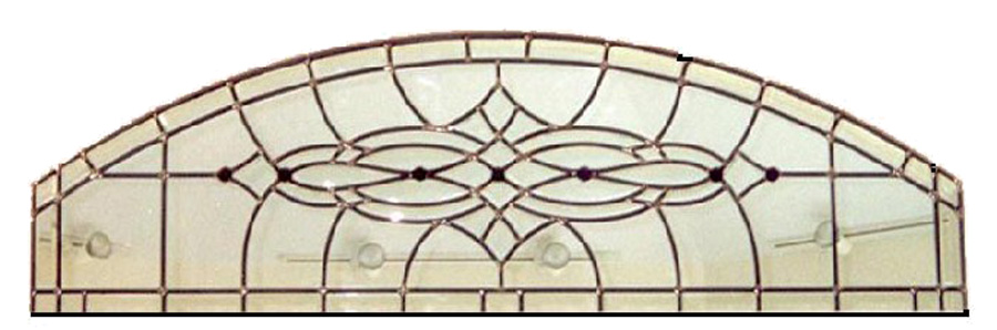 The pattern on this leaded glass transom says it all